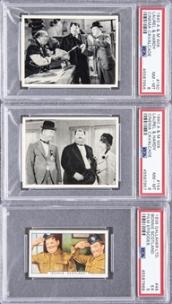1936-40 "Laurel & Hardy" PSA-Graded Tobacco Cards Trio (3 Different)